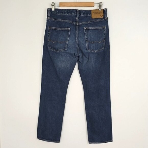 American Eagle Outfitters Men's Blue Faded Slim Straight Leg Jeans Size 30 - Picture 2 of 13